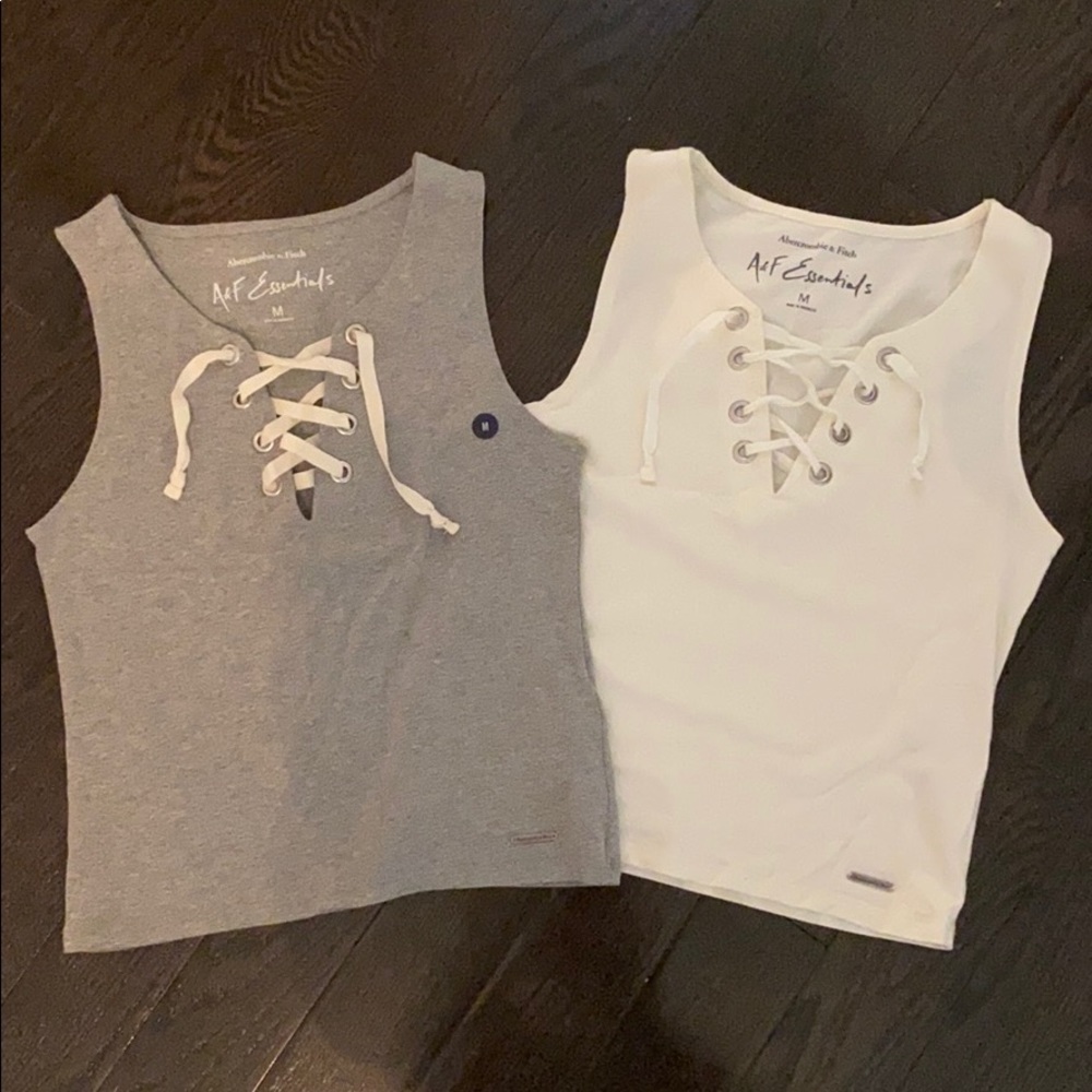 2 for 1 Abercrombie Tie Front Tank Tops